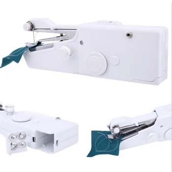 Mini máquina de coser manual portátil batería inalámbrica oficina en casa САМ ropa de costura de reparación rápida