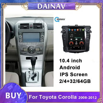 Сензорен Екран Автомобилен Мултимедиен Плейър Стерео За Toyota Corolla 2008 2009 2010 2011 2012 Авто Радио DVD GPS навигация